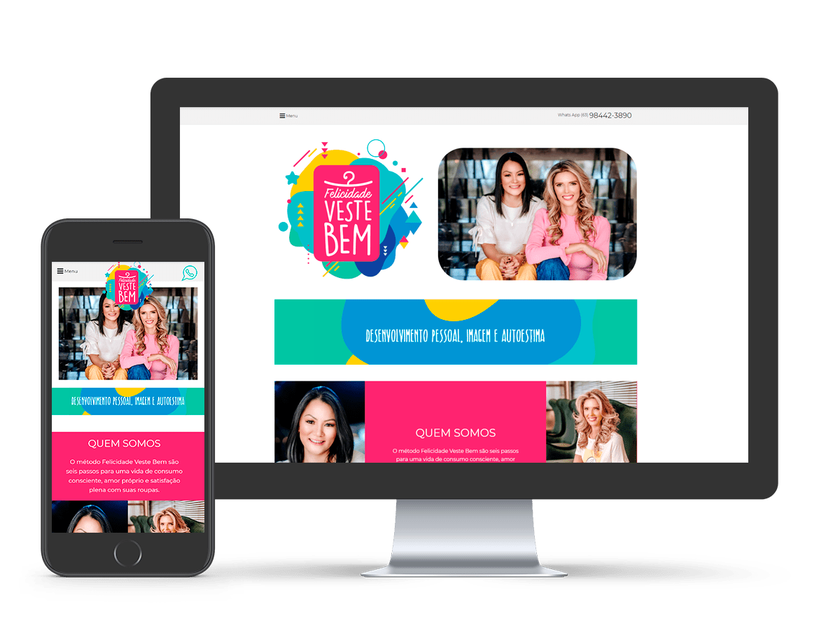 Mockup Website Felicidade Veste Bem